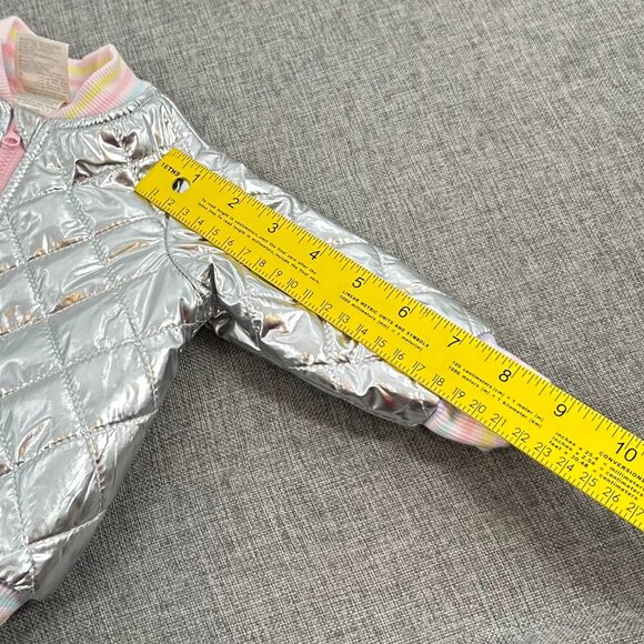 New! First impressions Silver Metallic Jacket‎ Girls/ Baby 0-3 Months $44 - Picture 9 of 12